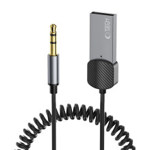 Tech-Protect UltraBoost garso adapterio mini lizdas 3,5 mm (vyriškas) / Bluetooth - pilka