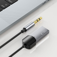 Tech-Protect UltraBoost garso adapterio mini lizdas 3,5 mm (vyriškas) / Bluetooth - pilka