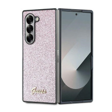 Guess 4G Glitter Script dėklas, skirtas Samsung Galaxy Z Fold 6 – rožinis Guess 4G Glitter Script dėklas, skirtas Samsung Galaxy Z Fold 6 – rožinis
