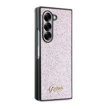 Guess 4G Glitter Script dėklas, skirtas Samsung Galaxy Z Fold 6 – rožinis Guess 4G Glitter Script dėklas, skirtas Samsung Galaxy Z Fold 6 – rožinis