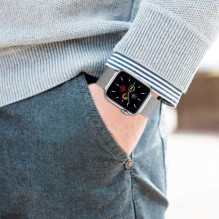 Tech-Protect MilaneseBand, skirta Apple Watch 4/5/6/7/8/9/SE/Ultra 1/2 (42/44/45/49 mm) – sidabrinė Tech-Protect MilaneseBand, skirta Apple Watch 4/5/6/7/8/9/SE/Ultra 1/2 (42/44/45/49 mm) – sidabrinė