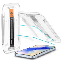 „Spigen Glas.tR EZ Fit“ grūdinto stiklo apsauginis stiklas su aplikatoriumi, skirtas „Google Pixel 10 / 10 Pro / 9 / 9 P