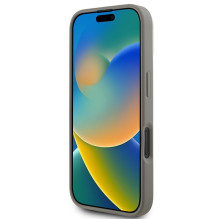 DKNY languotų raštų Magsafe iPhone 16 dėklas – smėlio spalvos