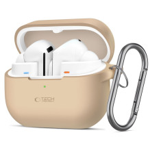 Tech-Protect silikoninis kabliuko dėklas, skirtas Samsung Galaxy Buds 3/3 Pro – rudas
