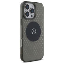 Mercedes MB dėklo žvaigždės raštas, skirtas iPhone 16 Pro – juodas