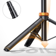 Tech-Protect L03S Bluetooth asmenukių lazda su nuotolinio valdymo pulteliu, trikojis iki 148 cm ir galva 180 - juoda