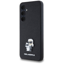 Karl Lagerfeld Saffiano Karl&amp;Choupette Pin case for Samsung Galaxy A35 - black