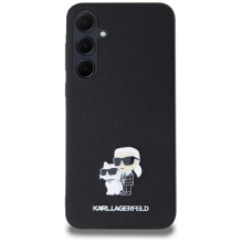 Karl Lagerfeld Saffiano KarlChoupette Pin dėklas Samsung Galaxy A35 - juodas Karl Lagerfeld Saffiano KarlChoupette Pin dėklas Samsung Galaxy A35 - juodas