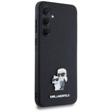 Karl Lagerfeld Saffiano KarlChoupette Pin dėklas Samsung Galaxy A35 - juodas Karl Lagerfeld Saffiano KarlChoupette Pin dėklas Samsung Galaxy A35 - juodas