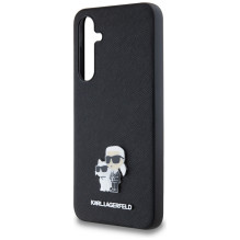 Karl Lagerfeld Saffiano KarlChoupette Pin dėklas Samsung Galaxy A35 - juodas Karl Lagerfeld Saffiano KarlChoupette Pin dėklas Samsung Galaxy A35 - juodas