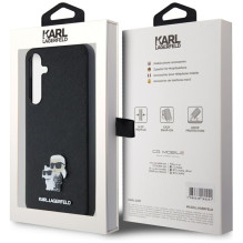Karl Lagerfeld Saffiano Karl&amp;Choupette Pin case for Samsung Galaxy A35 - black