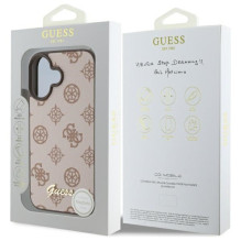Guess Peony Script MagSafe iPhone 16 dėklas – rudas