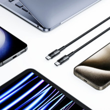 Tech-Protect UltraBoost USB-C / USB-C PD 60W 3A 2m laidas – pilkas