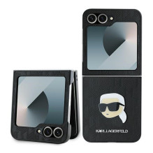 Karl Lagerfeld Saffiano Monogram Case for Samsung Galaxy Z Flip 6 - Black Karl Lagerfeld Saffiano Monogram Case for Samsung Galaxy Z Flip 6 - Black