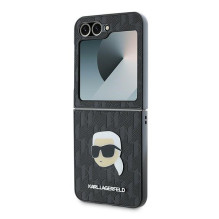Karl Lagerfeld Saffiano Monogram Case for Samsung Galaxy Z Flip 6 - Black Karl Lagerfeld Saffiano Monogram Case for Samsung Galaxy Z Flip 6 - Black