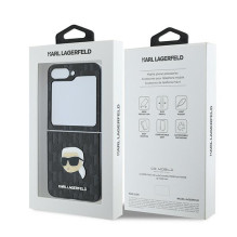 Karl Lagerfeld Saffiano Monogram Case for Samsung Galaxy Z Flip 6 - Black Karl Lagerfeld Saffiano Monogram Case for Samsung Galaxy Z Flip 6 - Black