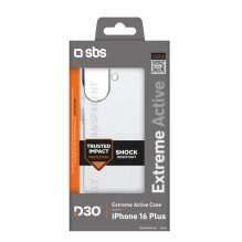 SBS Extreme Active D3O dėklas, skirtas iPhone 16 Plus – skaidrus