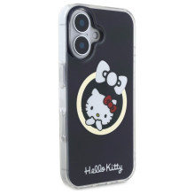 Hello Kitty IML įdomus lankas Magsafe iPhone 16 dėklas – juodas