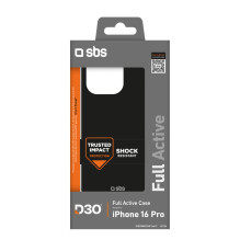 SBS Full Active D3O dėklas, skirtas iPhone 16 Pro – juodas