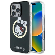 Hello Kitty IML įdomus lankas Magsafe iPhone 16 Pro Max dėklas – juodas