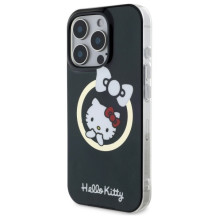 Hello Kitty IML įdomus lankas Magsafe iPhone 16 Pro Max dėklas – juodas