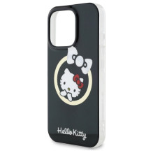 Hello Kitty IML įdomus lankas Magsafe iPhone 16 Pro Max dėklas – juodas