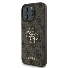 „Guess 4G Big Logo“ dėklas, skirtas „iPhone 16 Pro“ – rudas