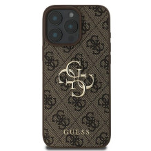 „Guess 4G Big Logo“ dėklas, skirtas „iPhone 16 Pro“ – rudas