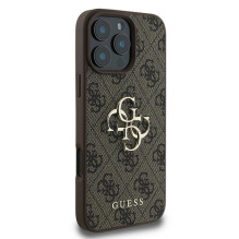 „Guess 4G Big Logo“ dėklas, skirtas „iPhone 16 Pro“ – rudas