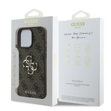 „Guess 4G Big Logo“ dėklas, skirtas „iPhone 16 Pro“ – rudas