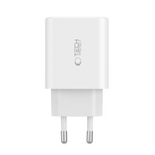 Tech-Protect NC30W įkroviklis 2x USB-C PD 30W / USB-A QC 3.0 – baltas