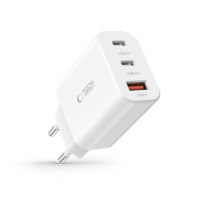 Tech-Protect NC30W įkroviklis 2x USB-C PD 30W / USB-A QC 3.0 – baltas