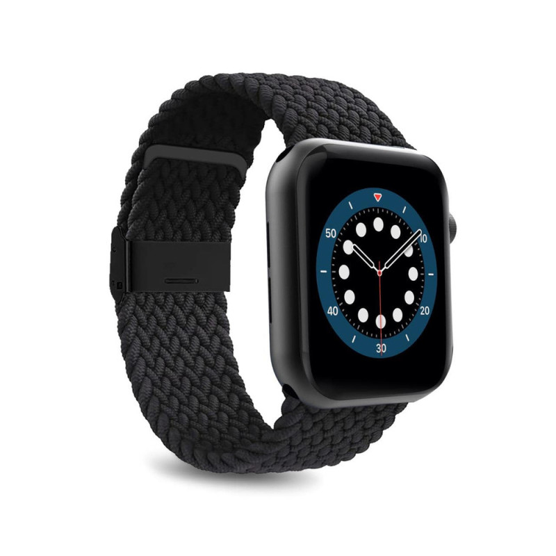 Puro Loop nailoninis dirželis, skirtas Apple Watch 38 / 40 / 41 mm - juodas