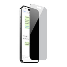 „Puro Privacy“ grūdintas stiklas, skirtas „iPhone 16“ / „iPhone 15“.
