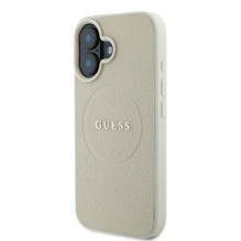 Guess Grained Ring MagSafe case for iPhone 16 - beige