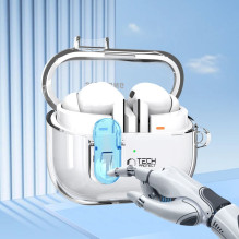 Tech-Protect FlexAir dėklas su karabinu, skirtas Samsung Galaxy Buds 3/3 Pro – skaidrus Tech-Protect FlexAir dėklas su karabinu, skirtas Samsung Galaxy Buds 3/3 Pro – skaidrus