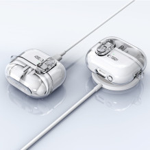 Tech-Protect FlexAir dėklas su karabinu, skirtas Samsung Galaxy Buds 3/3 Pro – skaidrus Tech-Protect FlexAir dėklas su karabinu, skirtas Samsung Galaxy Buds 3/3 Pro – skaidrus