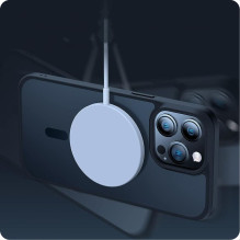 Tech-Protect MagMat MagSafe iPhone 15 Pro dėklas – skaidrus juodas