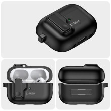 Tech-Protect Slim Hook Dėklas su karabinu, skirtas Apple AirPods Pro 1/2 – juodas