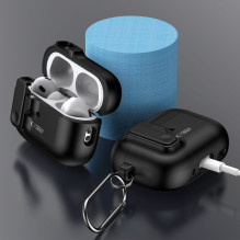 Tech-Protect Slim Hook Dėklas su karabinu, skirtas Apple AirPods Pro 1/2 – juodas