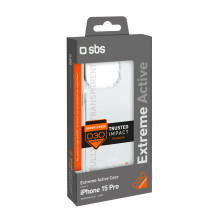 SBS D3O iPhone 15 Pro dėklas – skaidrus