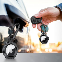 Tech-Protect TPUCarbon dėklas Apple AirTag - juodas