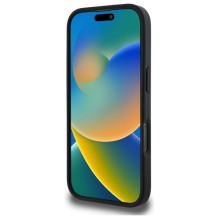 DKNY tekstūros rašto toninės juostelės iPhone 16 Pro dėklas – juodas