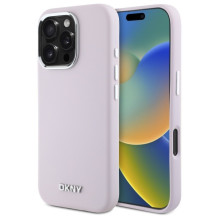 DKNY skysto silikono mažas metalinis logotipas MagSafe iPhone 16 Pro dėklas – rožinis DKNY skysto silikono mažas metalinis logotipas MagSafe iPhone 16 Pro dėklas – rožinis