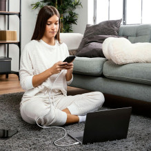 Tech-Protect UltraBoost USB-C / Lightning PD27W / 3A kabelis 200 cm - pilkas