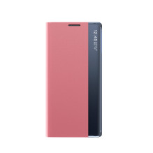Naujas „Sleep“ dėklas, skirtas „Samsung Galaxy S25“, dangtelis su atverčiamu ir stovu – rožinis