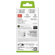 SBS TECABLETCC10W USB-C laidas – USB-C maitinimo tiekimas 25W 1 m – baltas