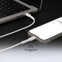 SBS TECABLETCC10W USB-C laidas – USB-C maitinimo tiekimas 25W 1 m – baltas