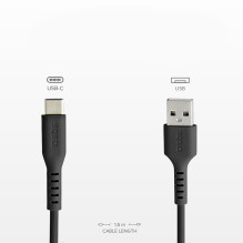 SBS TECABLEMICROC15K USB-A – USB-C laidas 1,5 m – juodas