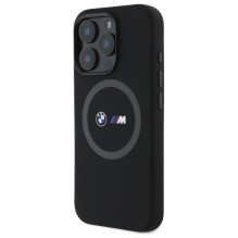 BMW M silikoninis spausdintas žiedas MagSafe dėklas, skirtas iPhone 16 Pro Max - juodas BMW M silikoninis spausdintas žiedas MagSafe dėklas, skirtas iPhone 16 Pro Max - juodas